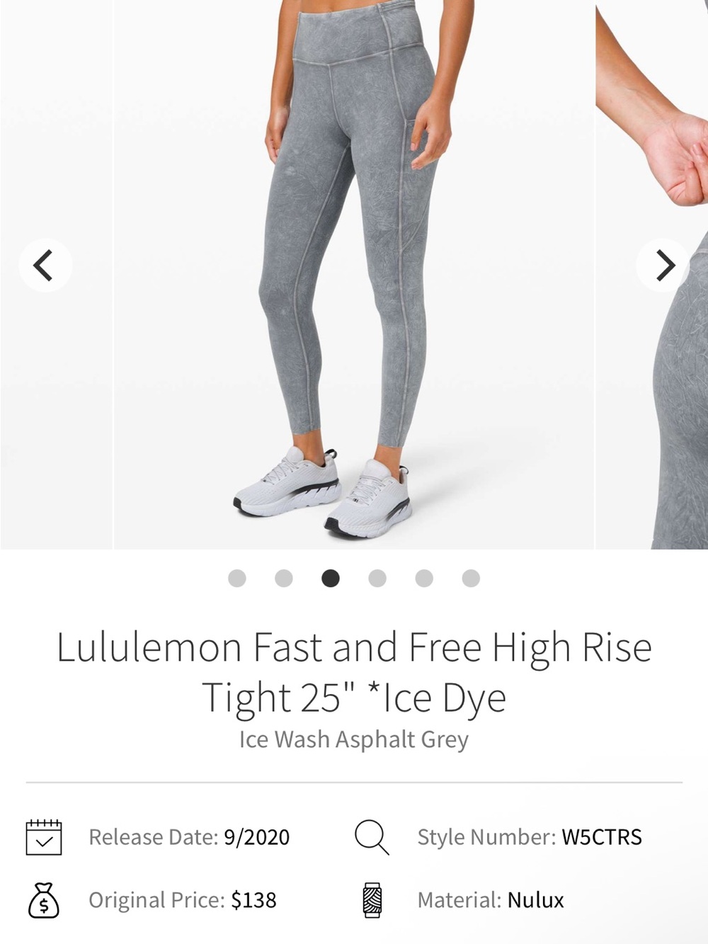 lululemon athletica High-Rise Ice Dye Tights in Asphalt Grey